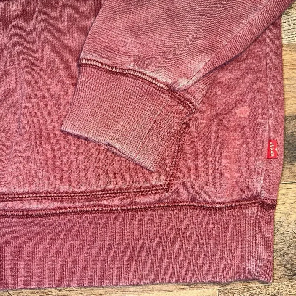 Levi Strauss &‎ Co. Hoodie, Size Medium, Pullover, Red, Distressed